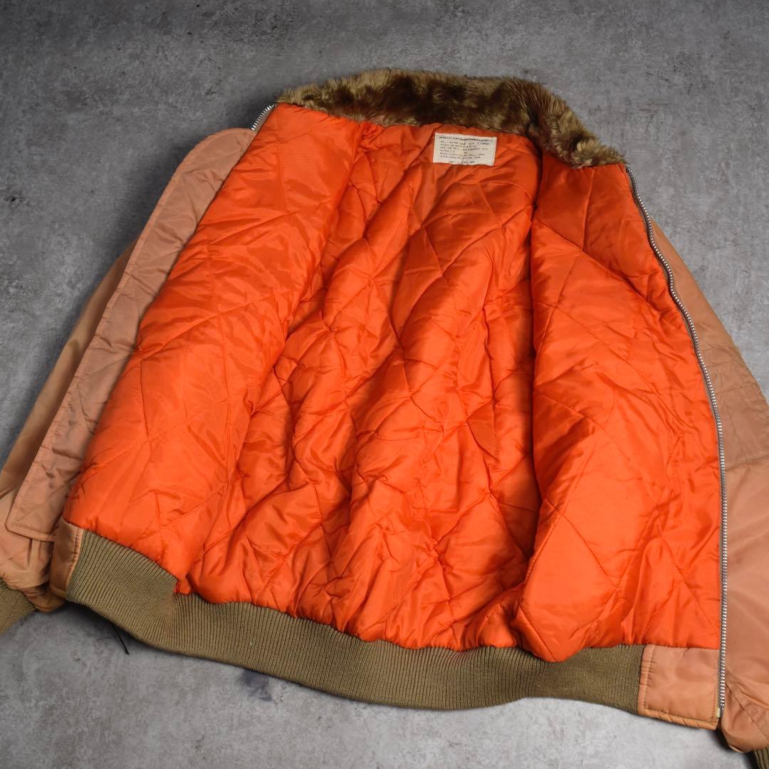 90s ALPHA MA-2 ファーカラー フライトジャケット ピンク y2k