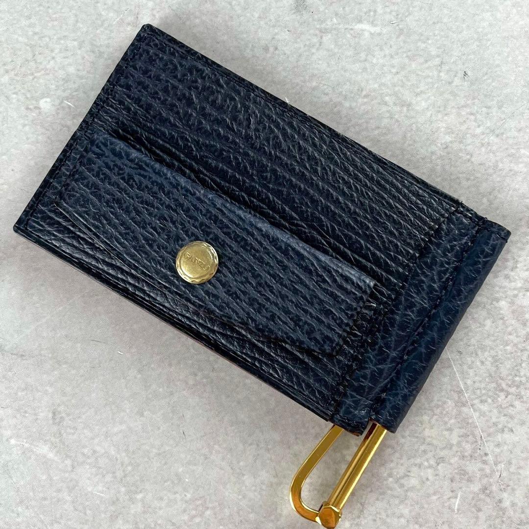 【未使用級✨】GANZO マネークリップ シャークスキン 鮫革 ケース 紺