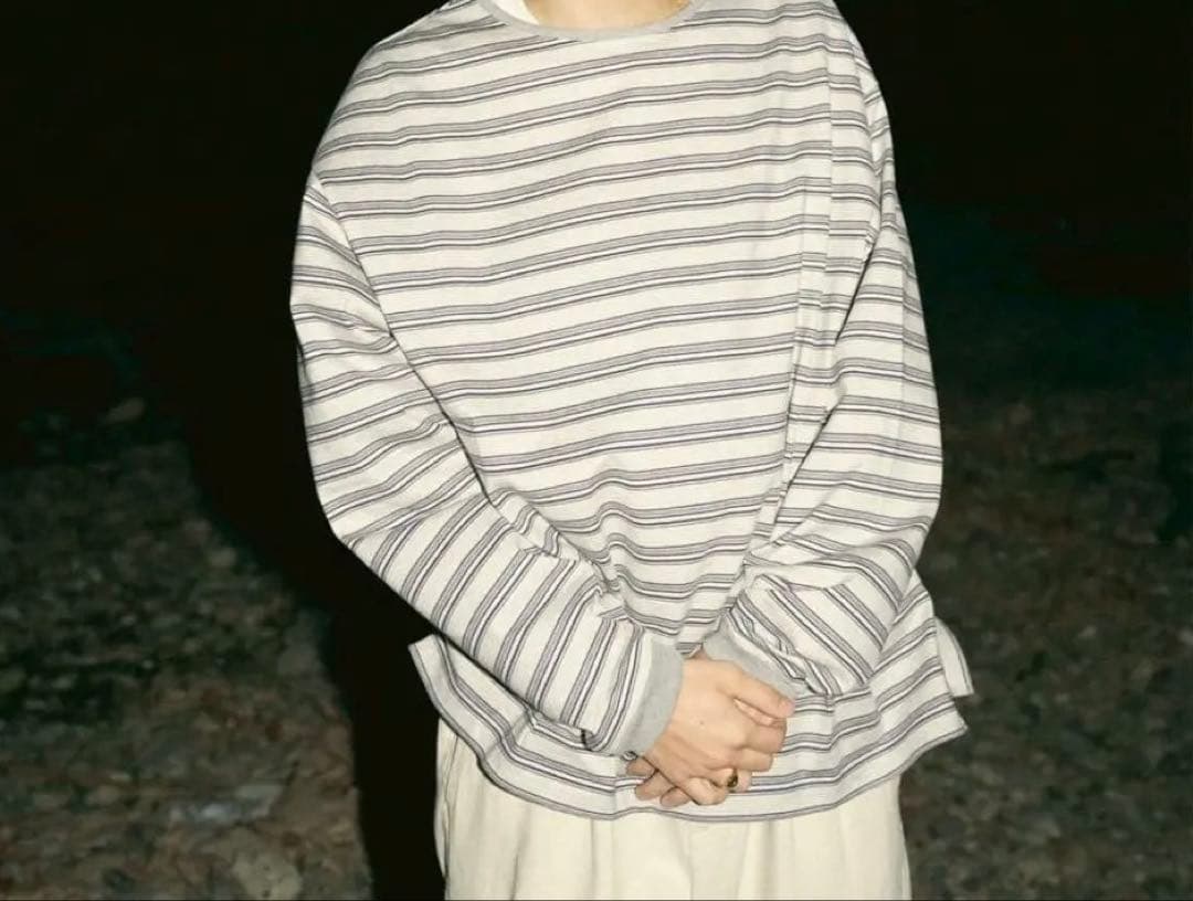 トップス PWA STRIPED PIPING L/S TEE CLOUD L