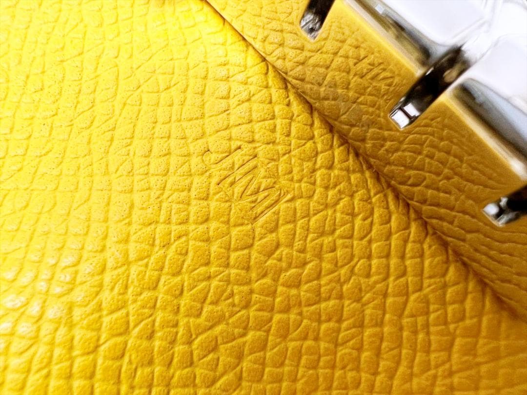 ほぼ未使用　エルメス　エチュイクレ4　キーケース　エプソン　イエロー　□M