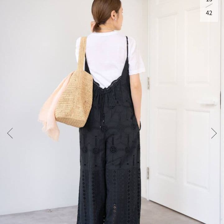 IENA 新品レースオールインワン ブラック 38