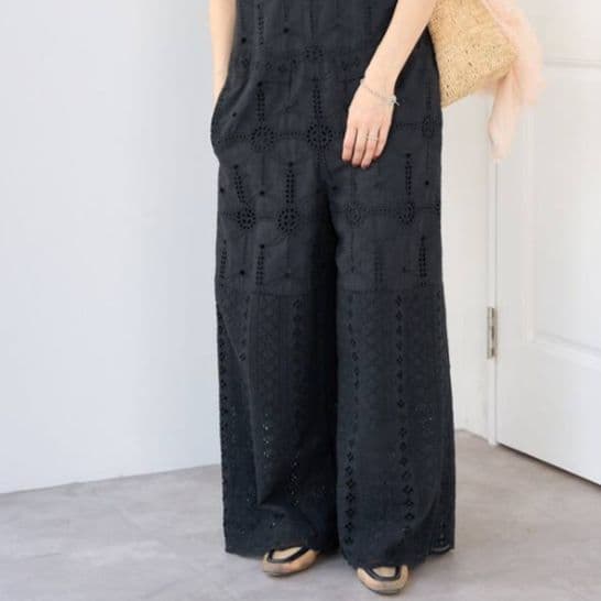 IENA 新品レースオールインワン ブラック 38