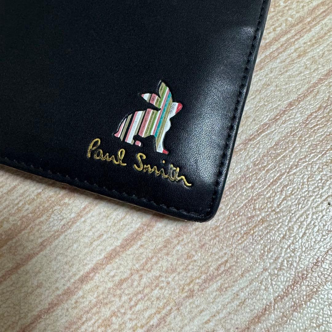 ポールスミス　マーケトリー ブライトストライプ ラビット 2つ折り財布