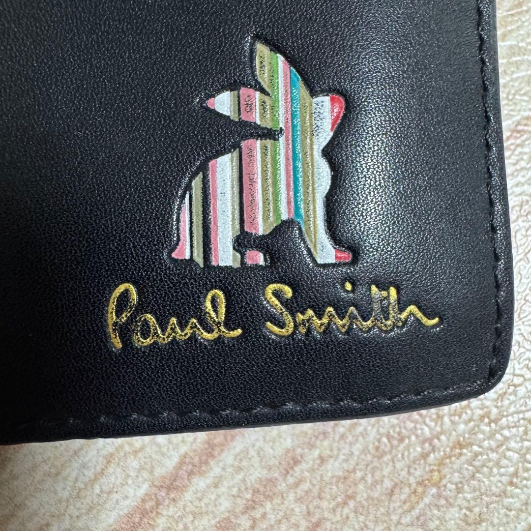 ポールスミス　マーケトリー ブライトストライプ ラビット 2つ折り財布