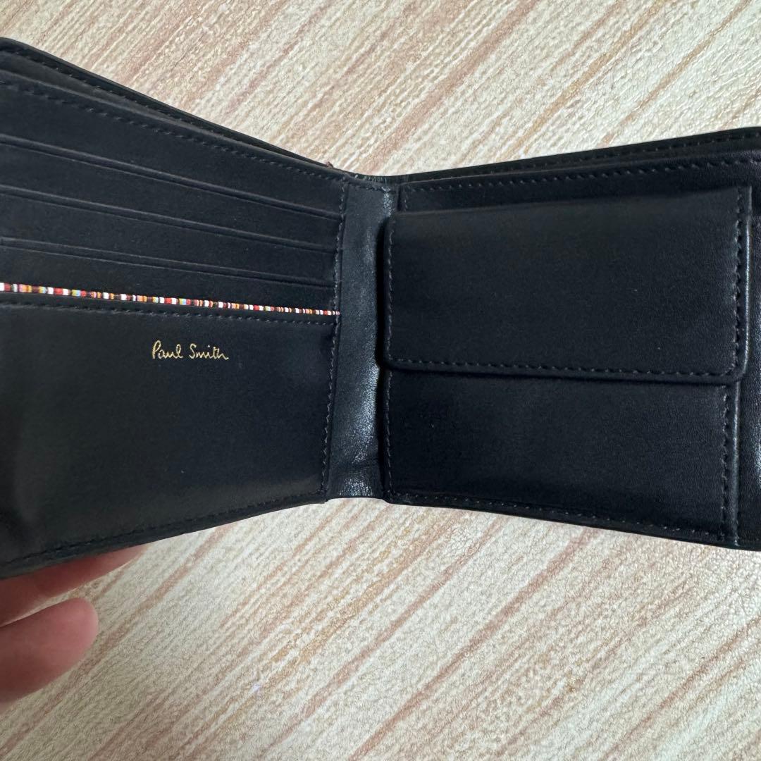 ポールスミス　マーケトリー ブライトストライプ ラビット 2つ折り財布