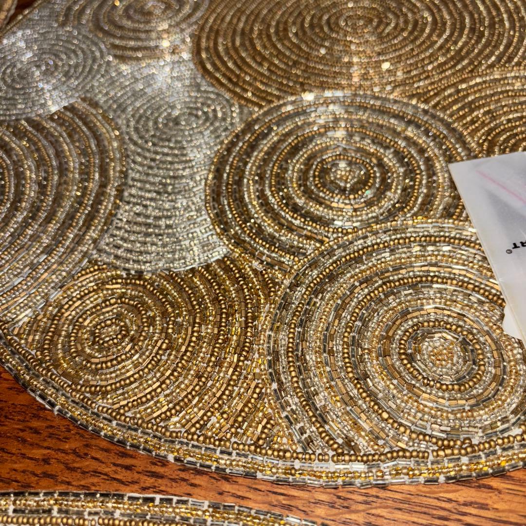 Kim Seybert キムセイベルト　プレイスマット　バーニーズ　ビーズ手仕事