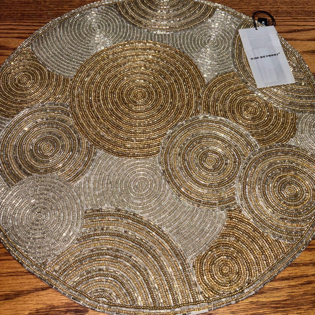 Kim Seybert キムセイベルト　プレイスマット　バーニーズ　ビーズ手仕事