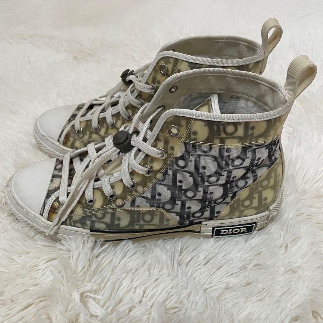 希少 ディオール オブリーク トロッター スニーカー グレー 42 メンズ