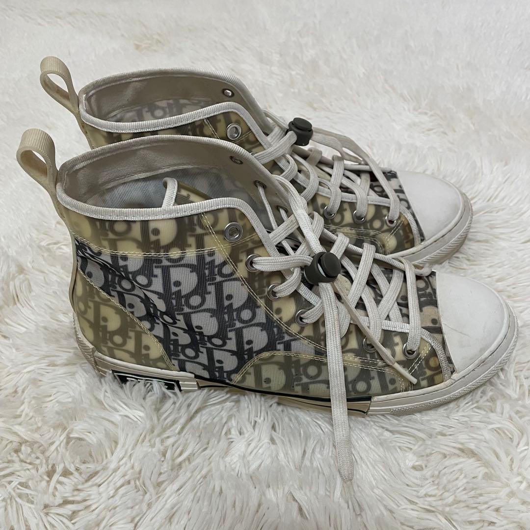 希少 ディオール オブリーク トロッター スニーカー グレー 42 メンズ