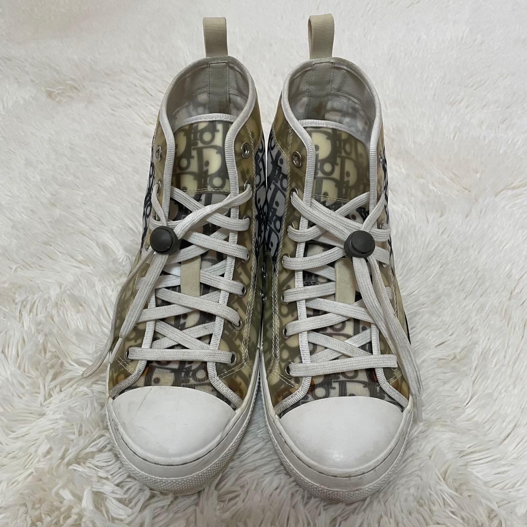 希少 ディオール オブリーク トロッター スニーカー グレー 42 メンズ