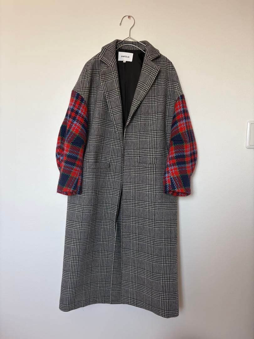 エンフォルド　チェック柄 コート　ロング