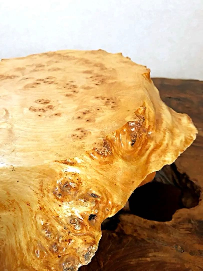 三足 高台 天然木 玉杢 葡萄杢 花台 香台 盆栽台