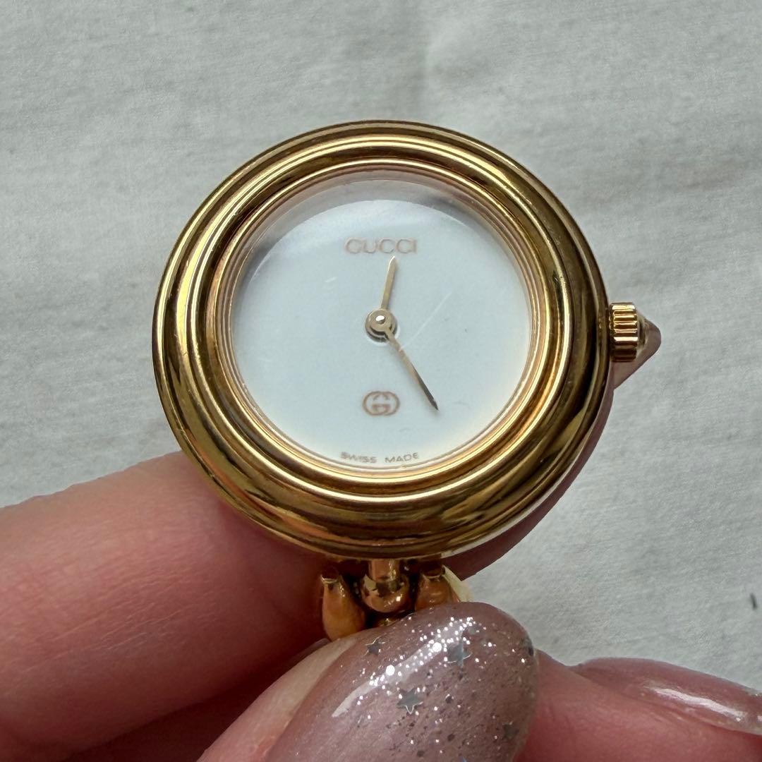 箱・ギャランティ・説明書付き！GUCCI■チェンジベゼル　レディースウォッチ