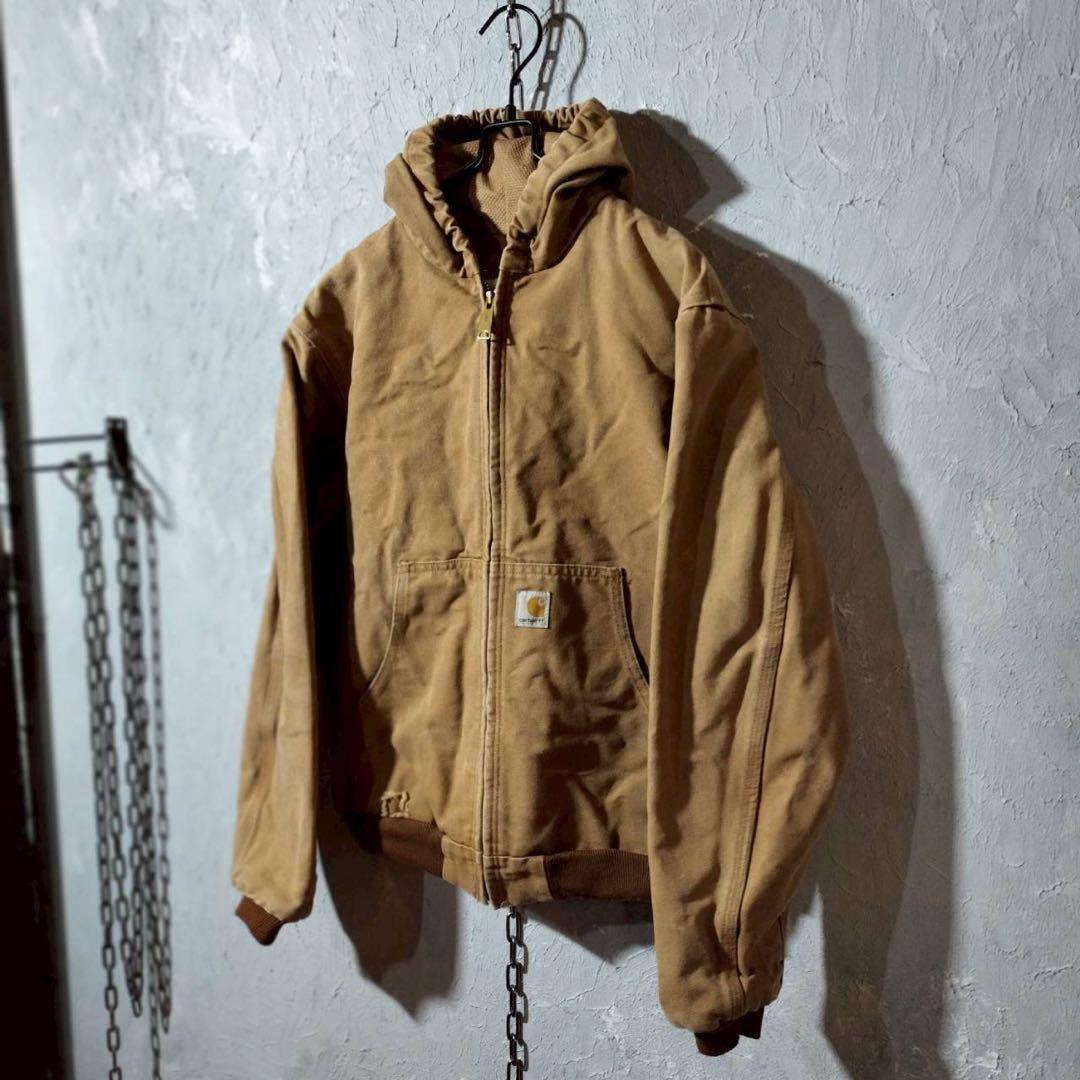 カーハート　アクティブジャケット　キッズ　ユースXL ダックジャケットベージュ.