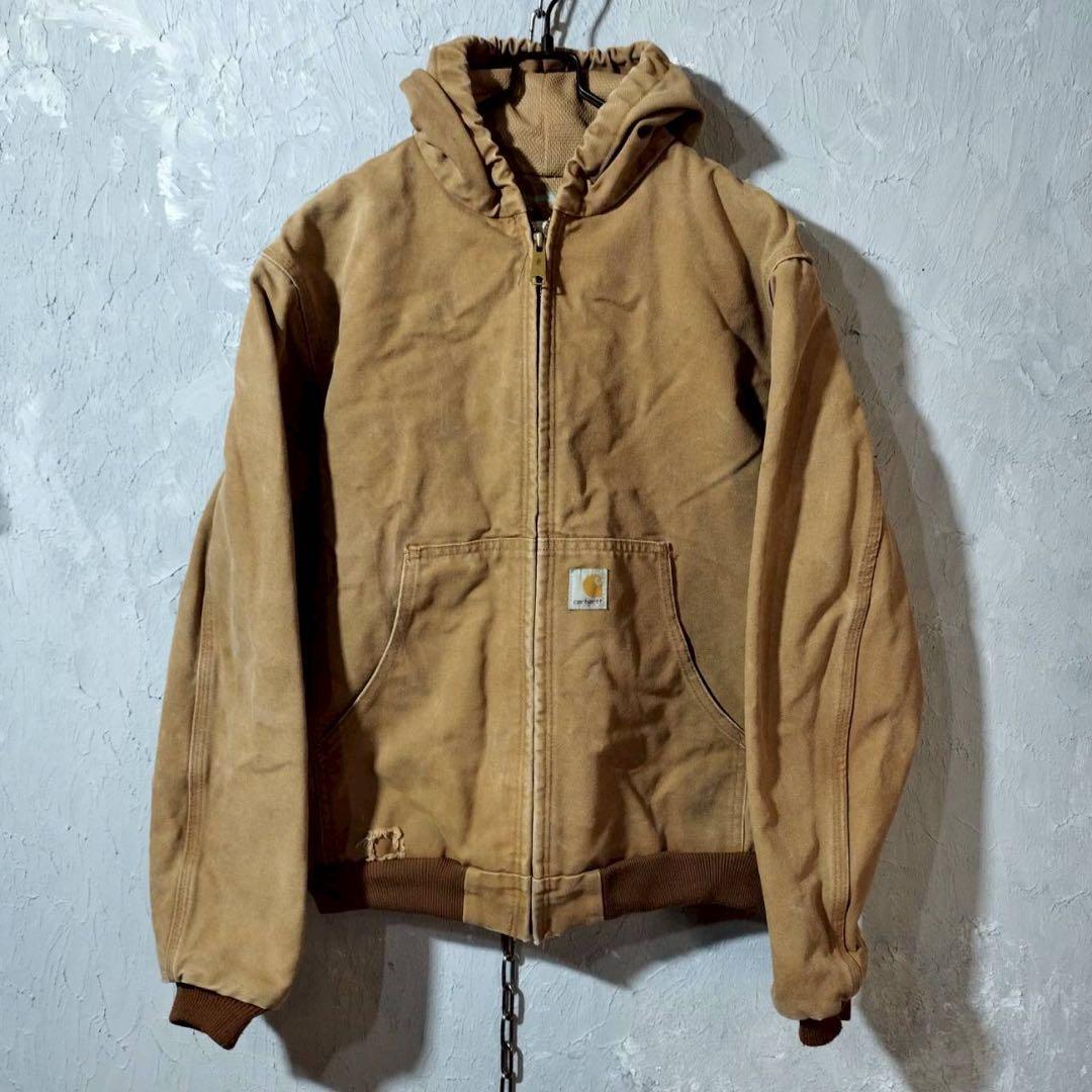 カーハート　アクティブジャケット　キッズ　ユースXL ダックジャケットベージュ.
