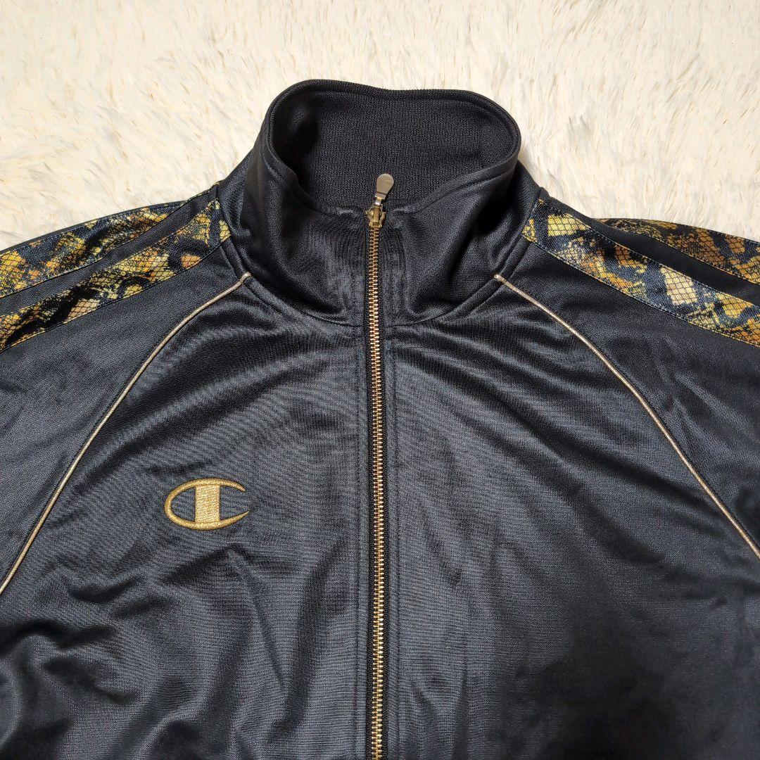 チャンピオン ジャージ セットアップ 魔裟斗モデル パイソン柄 黒金 刺繍 XL