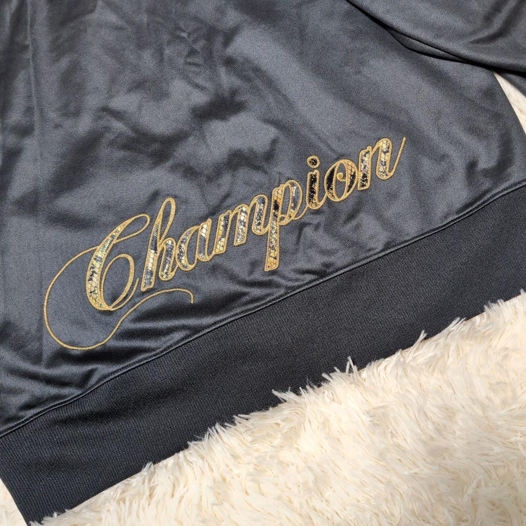 チャンピオン ジャージ セットアップ 魔裟斗モデル パイソン柄 黒金 刺繍 XL