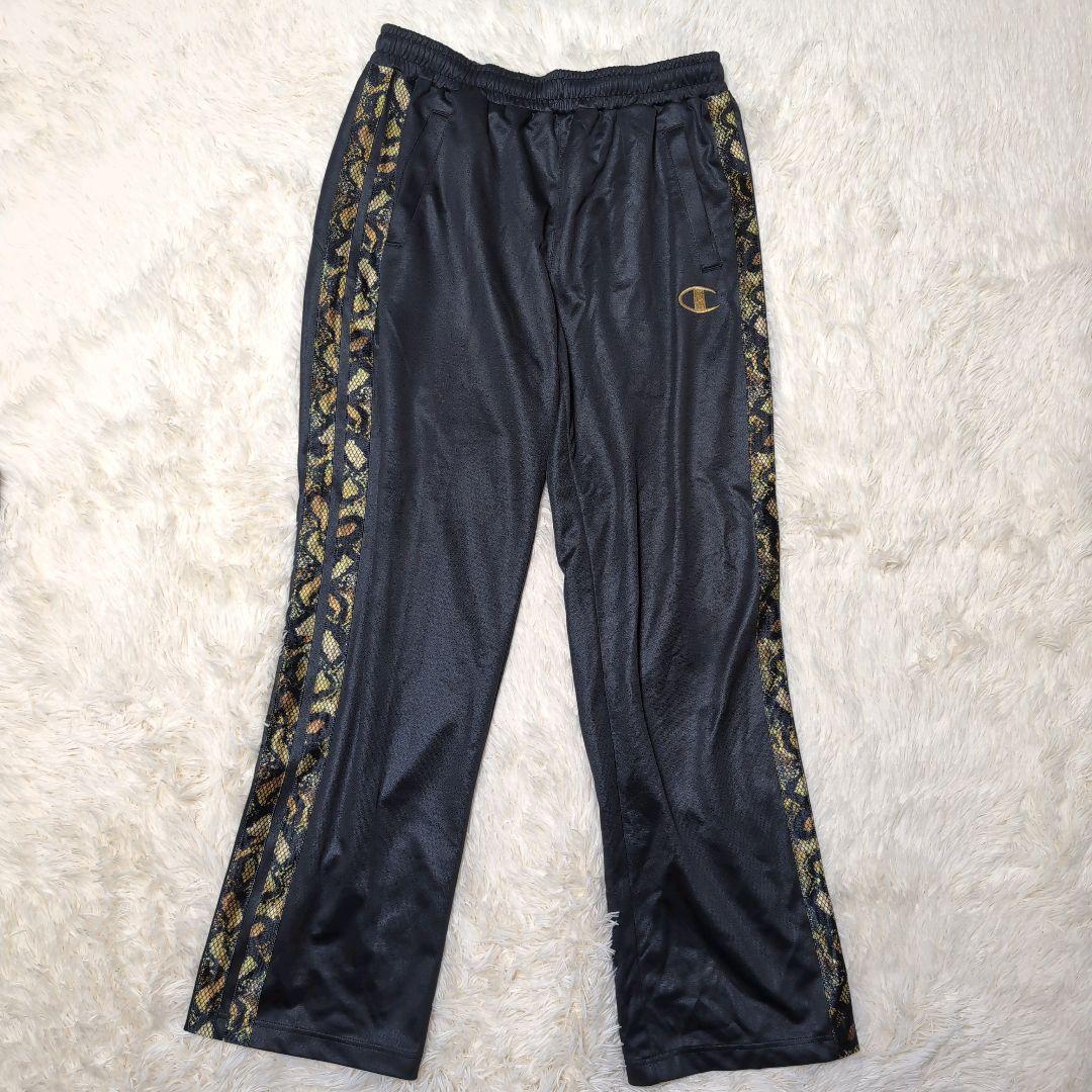 チャンピオン ジャージ セットアップ 魔裟斗モデル パイソン柄 黒金 刺繍 XL