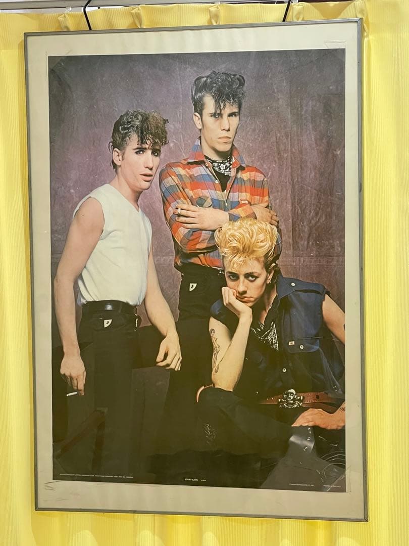 ロカビリーSTRAY CATSストレイ キャッツ 活動初期巨大ポスター62×89