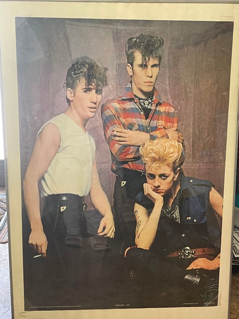 ロカビリーSTRAY CATSストレイ キャッツ 活動初期巨大ポスター62×89