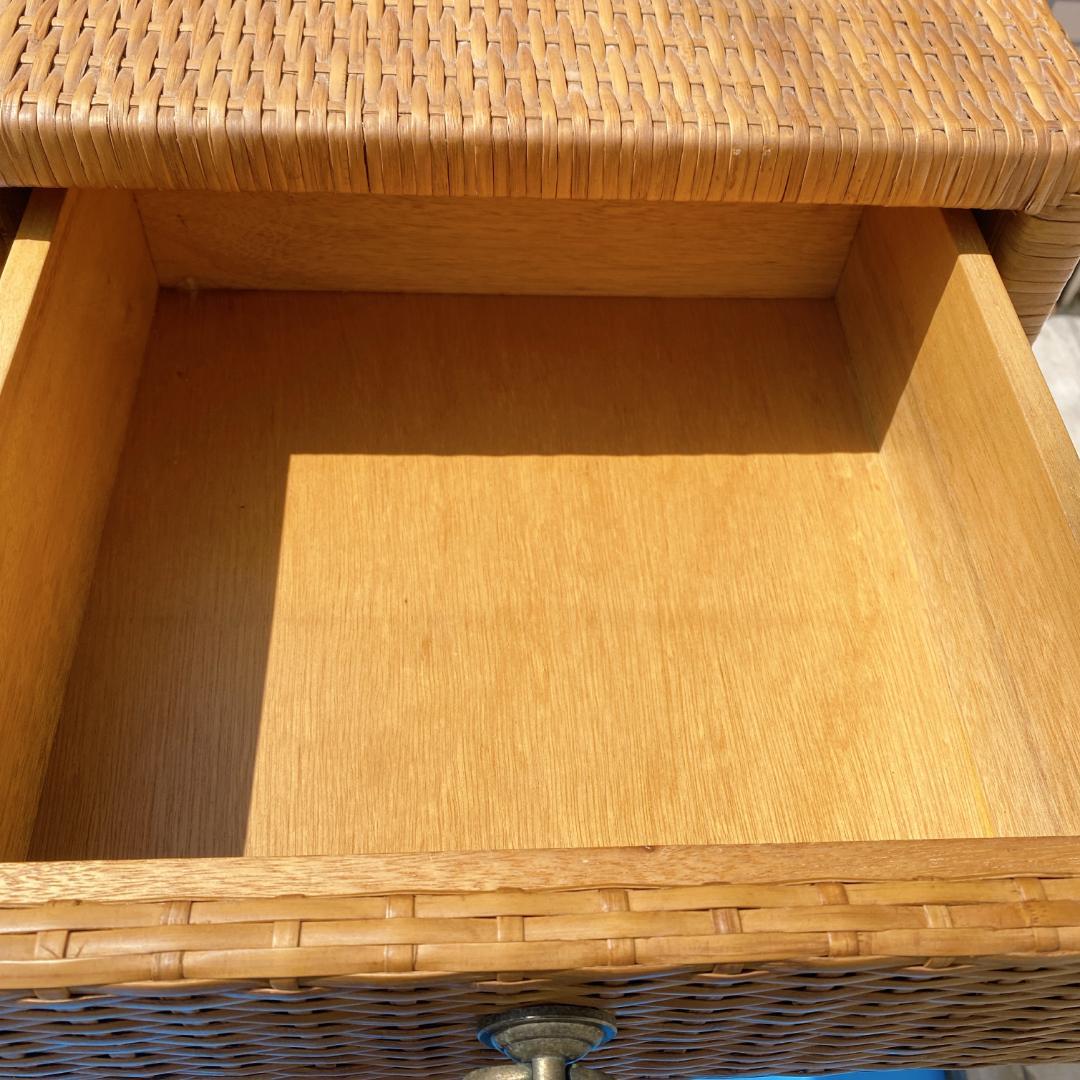 ラタン チェスト 6段引き出し レトロ アンティーク