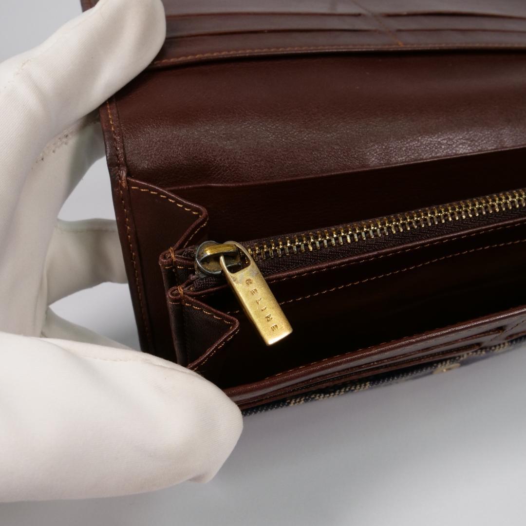 美品✨セリーヌ celine 長財布 マカダム デニム