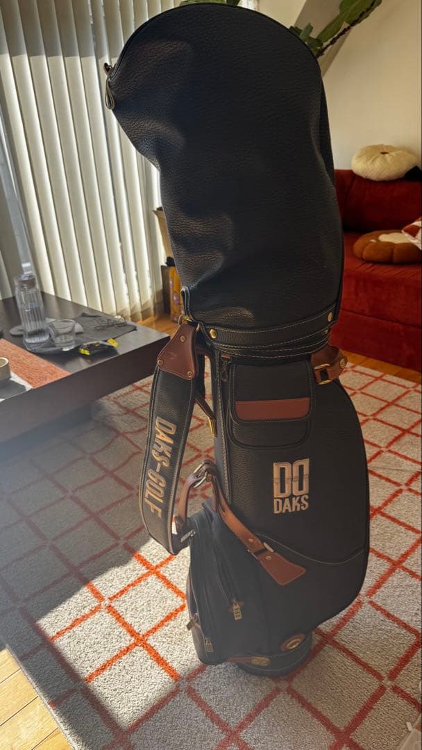 DAKS キャディバッグ 黒 ゴルフクラブセット付き