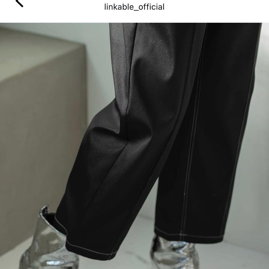 linkable シャイニーサロペット ブラック　リンカブル