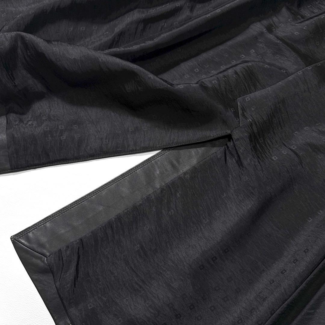 定価15万 ノースビーチ 本革 ラムレザー ベルト Aライン コート ラムスキン