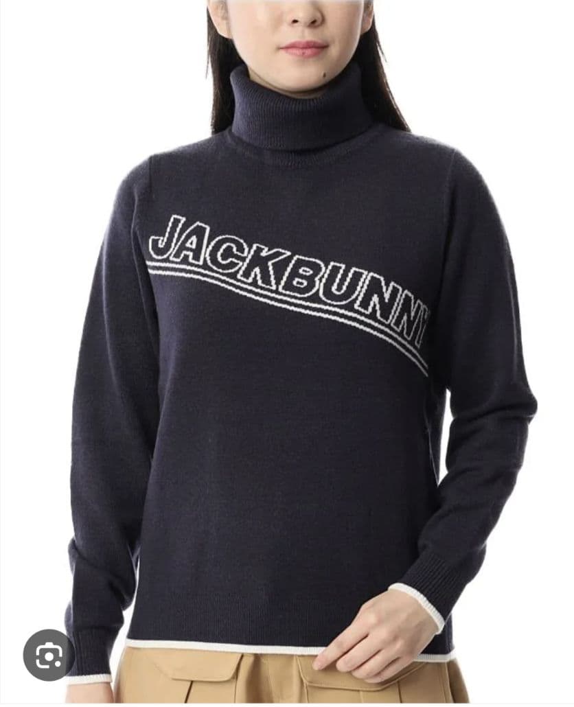 ★美品★Jack Bunny!!　ジャガードタートルネックプルオーバー　1