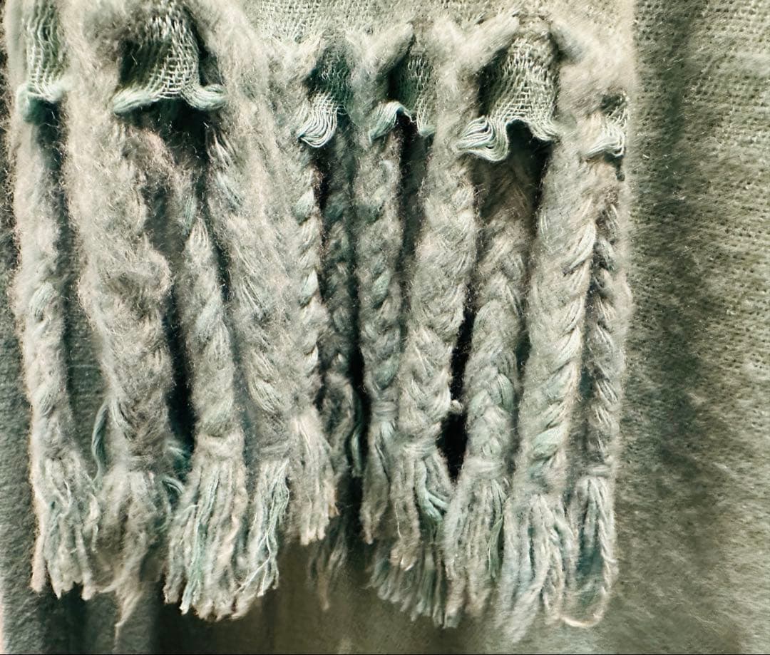 未使用 ヤクウールストール CTHY ターコイズ