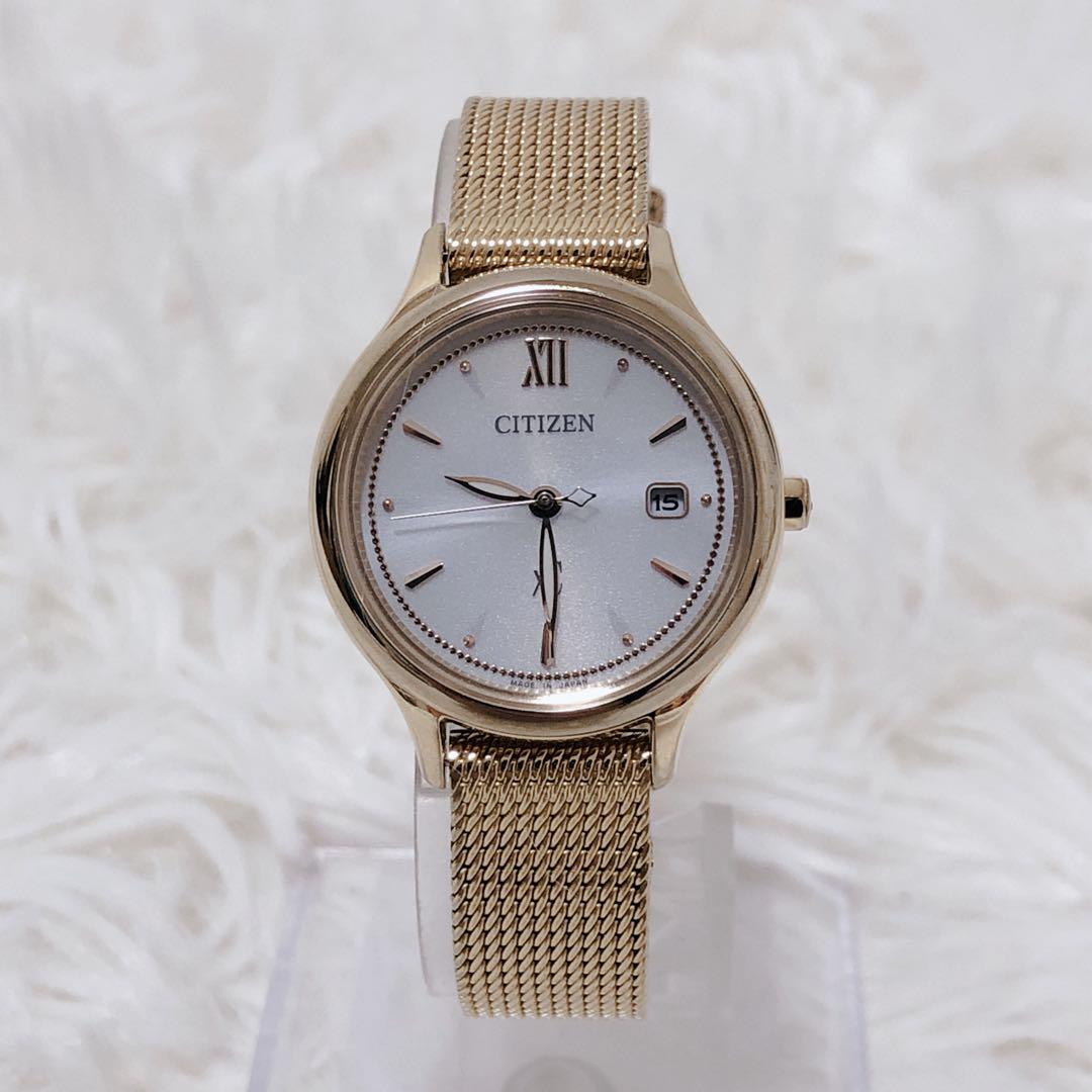 CITIZEN　xC　エコドライブ　ミズコレクション　クロスシー　ゴールド