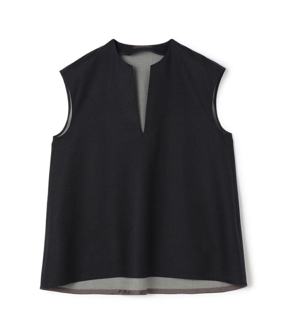 極美品 25ss トゥモローランド スーパーウールウィーヴ レイヤードブラウス