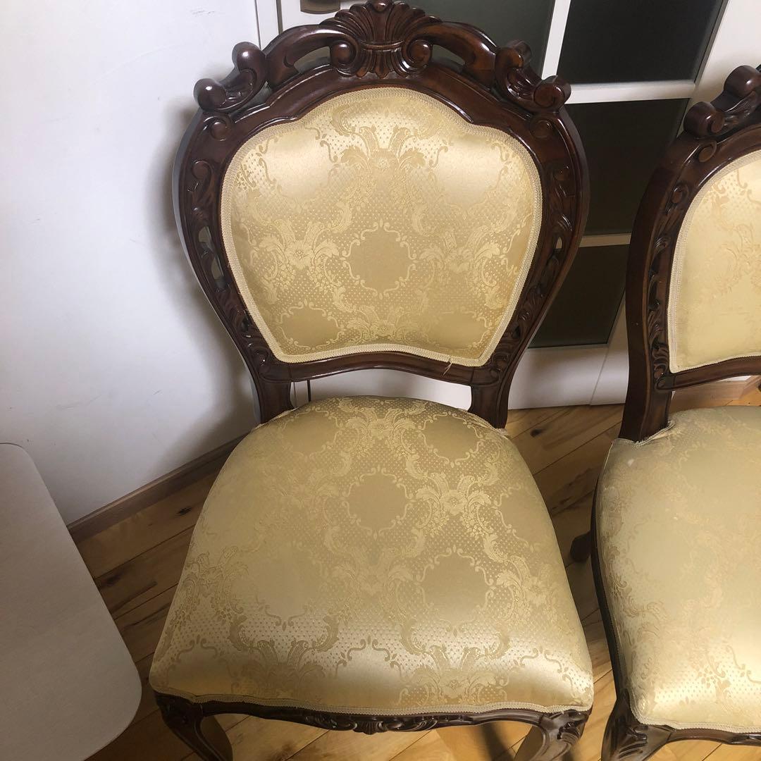 アンティーク　クラシック木製チェア　2脚セット