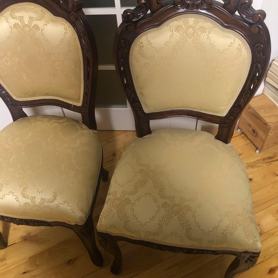 アンティーク　クラシック木製チェア　2脚セット