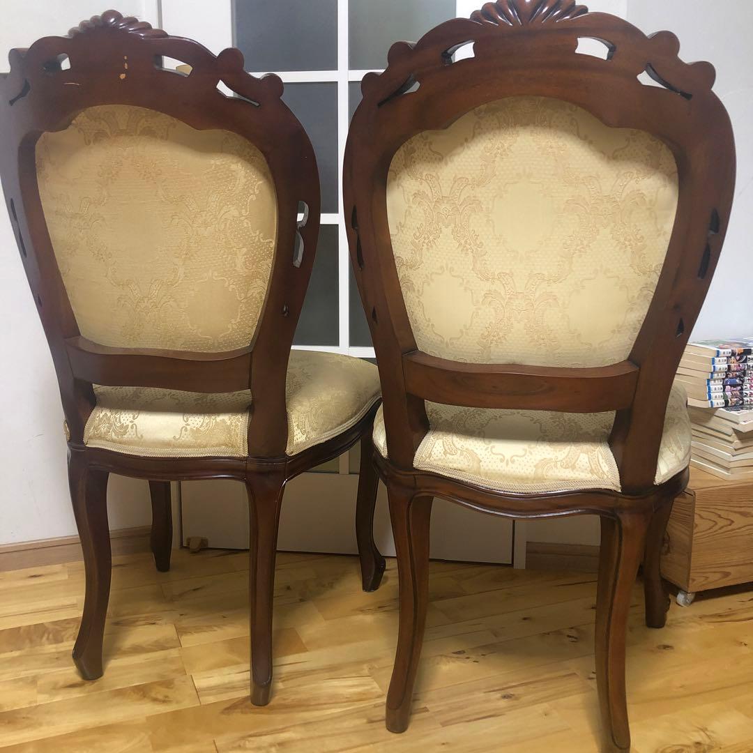 アンティーク　クラシック木製チェア　2脚セット