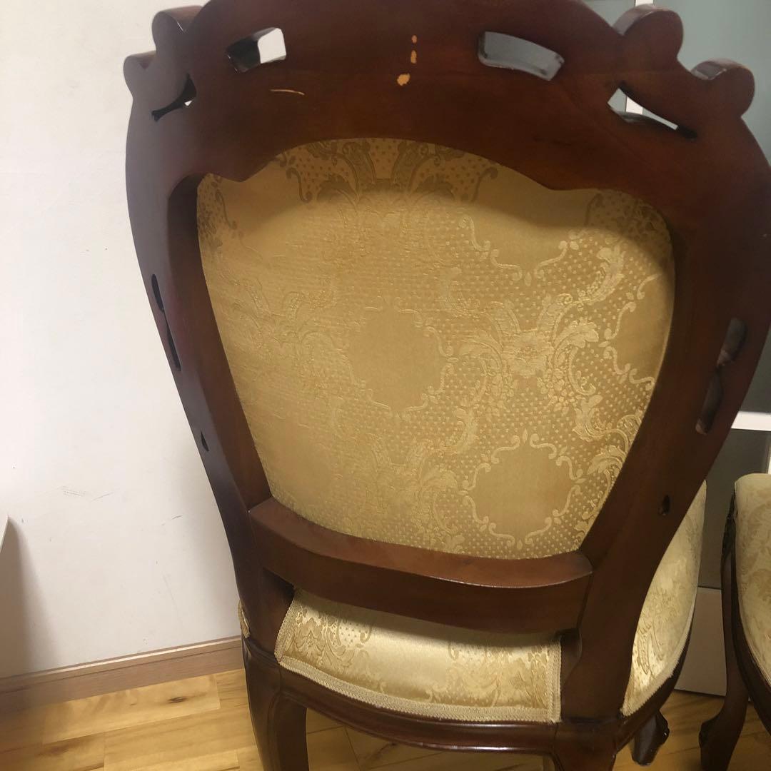 アンティーク　クラシック木製チェア　2脚セット