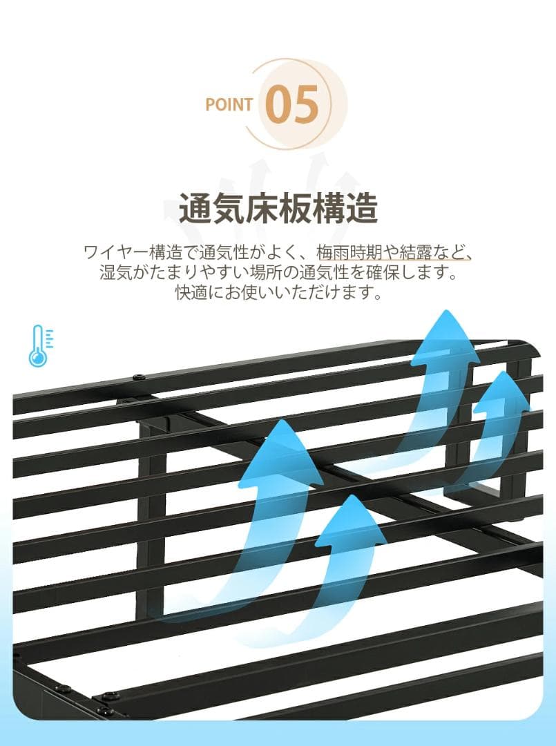 ベッドフレーム セミダブル パイプベッド 宮付き コンセント ベッド ブラック