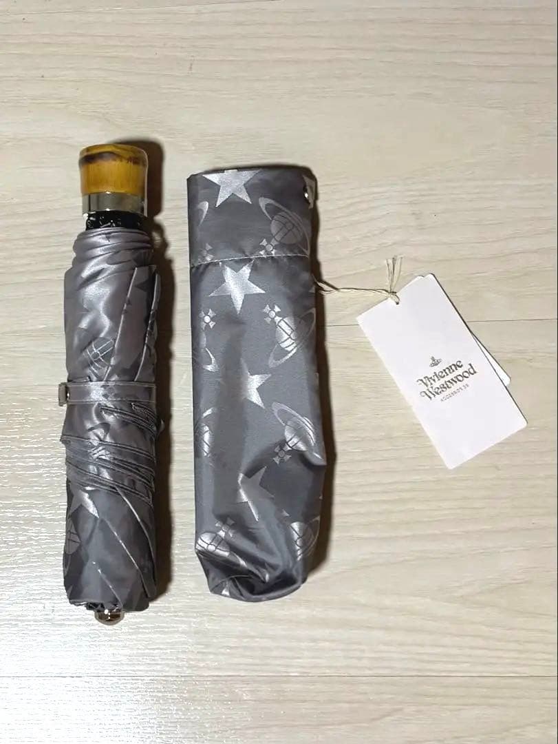 新品☆ Vivienne Westwood スター/ORB 折りたたみ傘 グレー