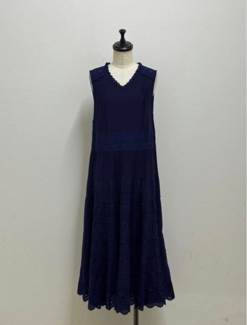 新品yukiemo Teddyレースワンピース3Lネイビー　ユキエモン