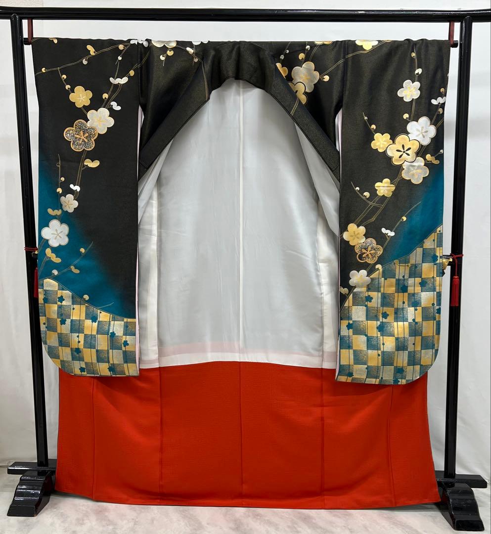 豪華金彩　振り袖　フルセット　別誂長襦袢付　成人式　刺繍入り　金通し 606