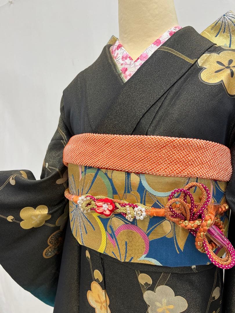 豪華金彩　振り袖　フルセット　別誂長襦袢付　成人式　刺繍入り　金通し 606