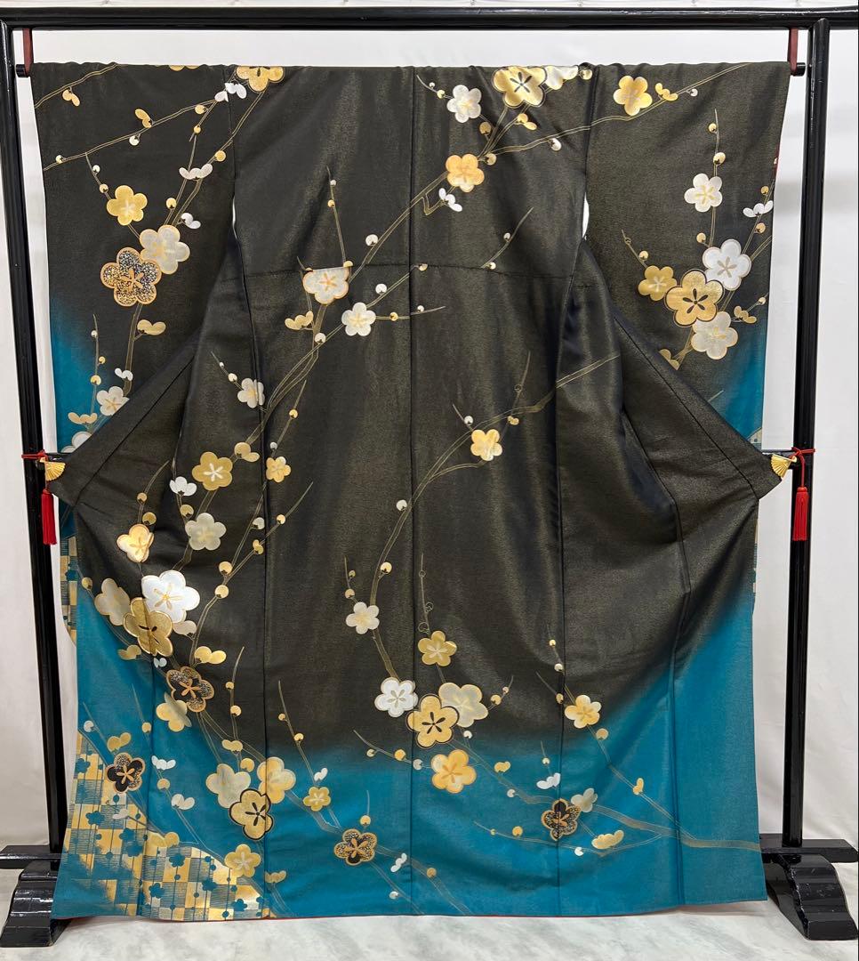 豪華金彩　振り袖　フルセット　別誂長襦袢付　成人式　刺繍入り　金通し 606