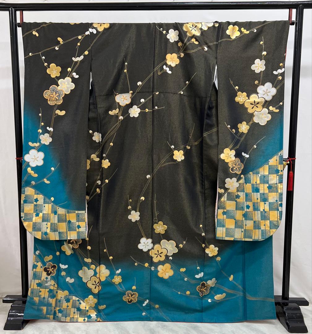 豪華金彩　振り袖　フルセット　別誂長襦袢付　成人式　刺繍入り　金通し 606