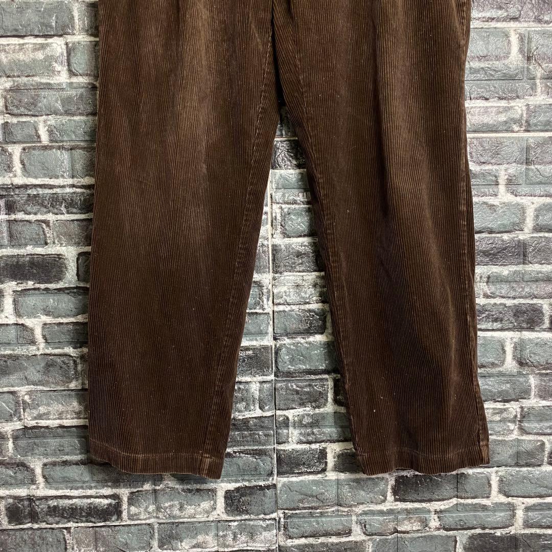 ポロバイラルフローレン 太畝コーデュロイパンツ ブラウン 34×32 古着