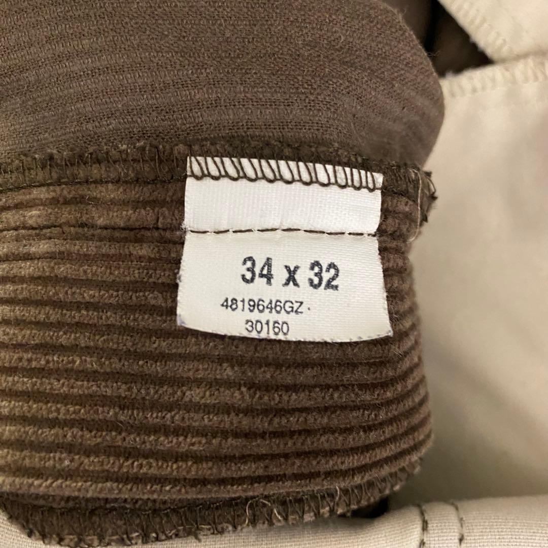 ポロバイラルフローレン 太畝コーデュロイパンツ ブラウン 34×32 古着