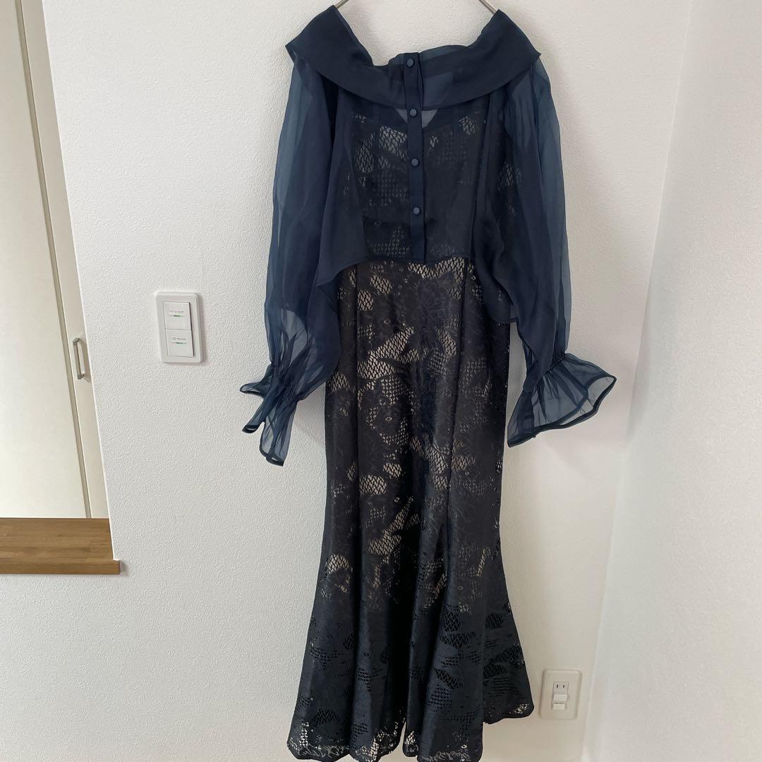 【美品】etoll. シアーブラウス&マーメイドキャミソールパーティードレス