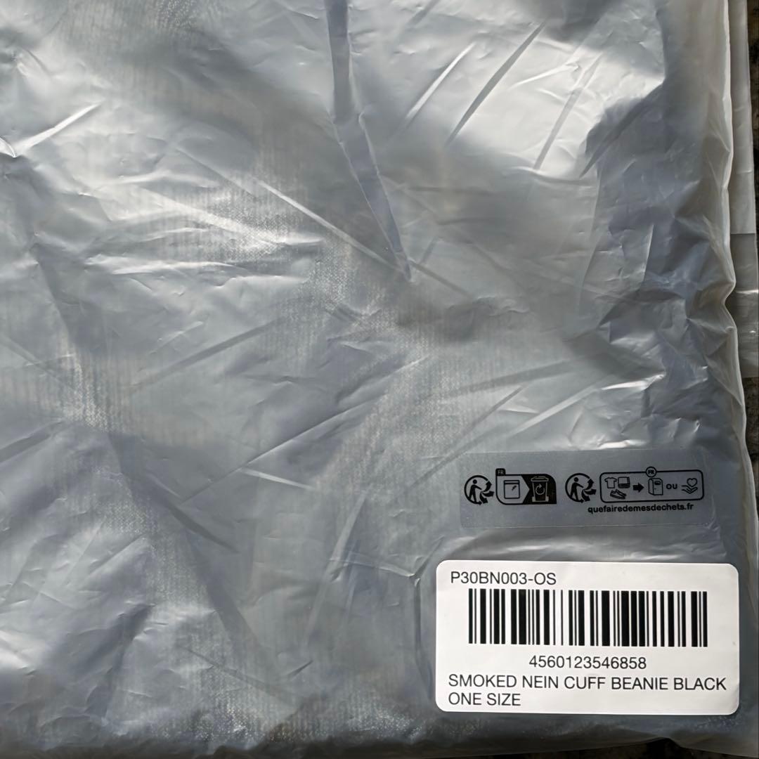 SMOKED NEIN CUFF BEANIE BLACK 新品未使用