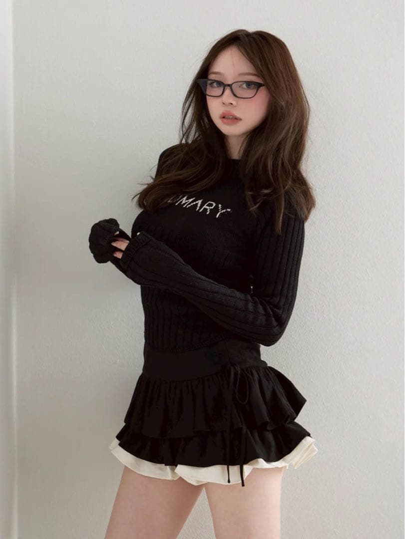 Mel gather skirt andmary Mサイズ black
