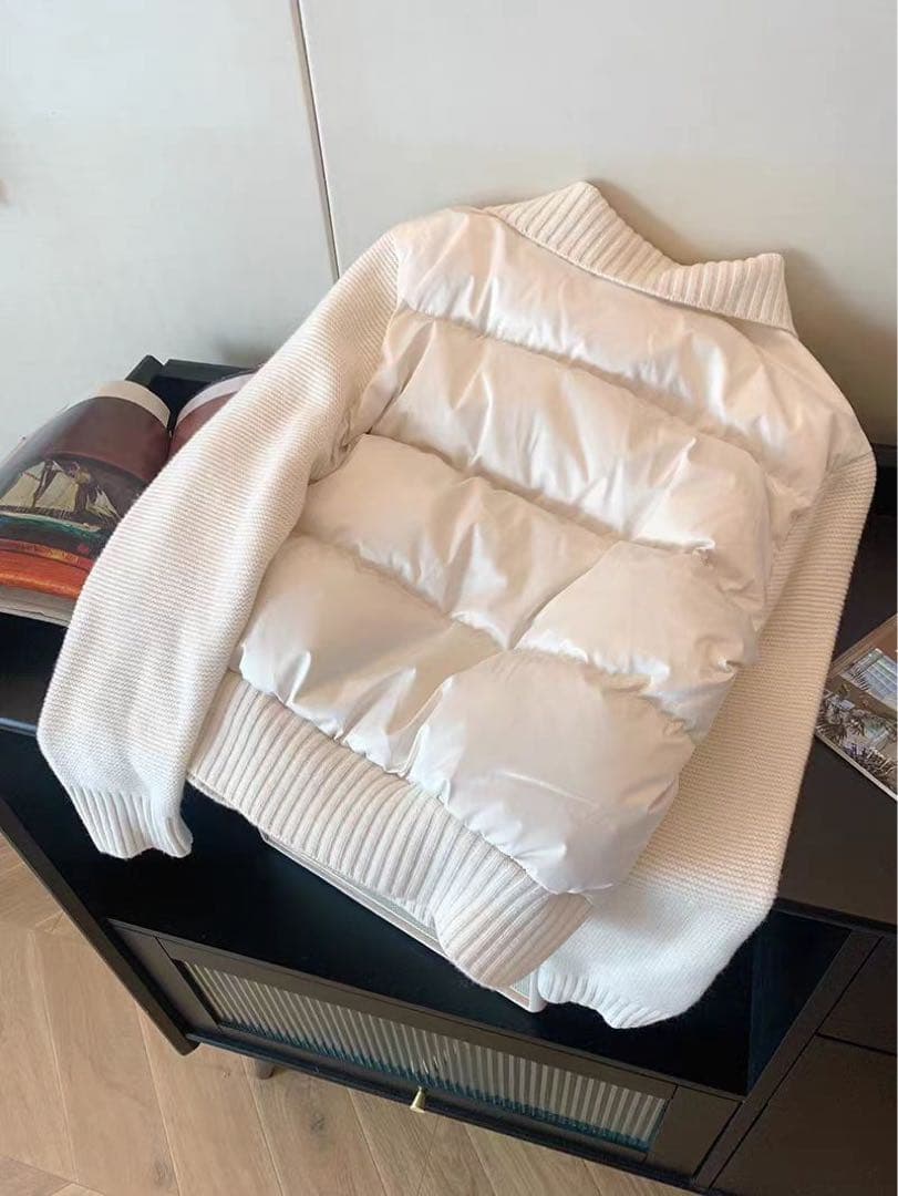 dholic同型　2WAYニットスリーブエコファーダウンジャンパー